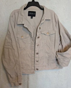 Forever21- womans Light Pink Corduroy button up Jacket sz 2X - Picture 1 of 4