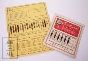 Pair of R. Esterbrook Pen Nibs Sample Books / Catalogues - Late 19th Century - Foto 1 di 12