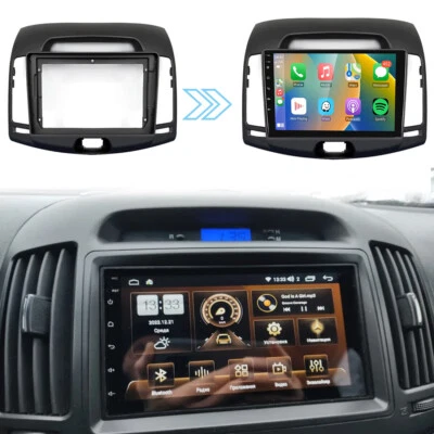 Cuadro de tablero de fascia radio estéreo de coche 9 pulgadas 2 DIN para Hyundai Elantra 2006-2010 Foto 1 de 4