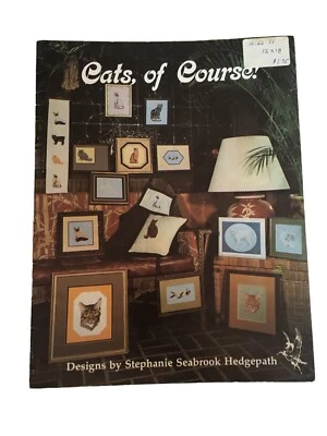 Pegasus Originals Cats of Course Counted Cross Stitch Leaflet Tabby Siamese - Image 1 of 4