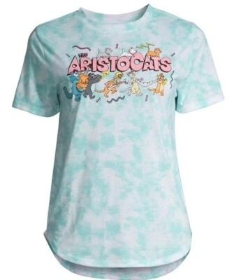 Disney The Aristocats NEW♈Junior's Printed Tee size M~orange/mint/gray  - Image 1 of 4