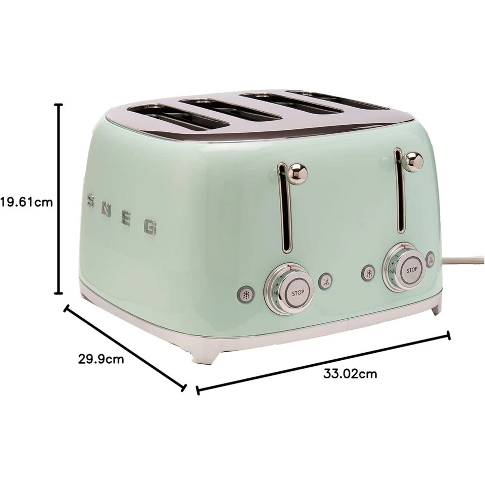 Tostadora Smeg Años 50 Estilo Retro 4 Ranuras Crema TSF03CRUS (TOTALMENTE NUEVA) Foto 1 de 1