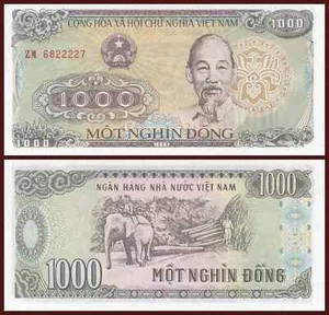 π»π³ LOT OF 10, VIETNAM 1000 DONG BANKNOTE 1988, P-106 CIRCULATED π»π³ - Picture 1 of 6
