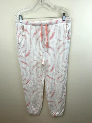 Pantalones de salón Koolaburra By Ugg M Tie Dye de felpa francesa coral bolsillos blancos Foto 1 de 4