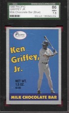 SGC 7.5 NM+ KEN GRIFFEY JR HOF ROOKIE 1989 PACIFIC MILK CHOCOLATE BLUE MLB TPHLC