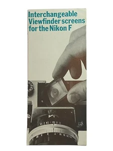 Nikon Nikkormat Interchangeable Viewfinder Screens for Nikon F Vintage Brochure - Picture 1 of 2