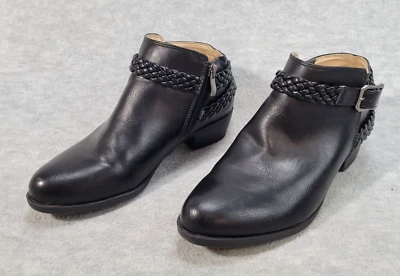 Life Stride Ankle Boots Velocity 2.0 Adriana Black Women's Side Zip Size 8W - Image 1 of 4