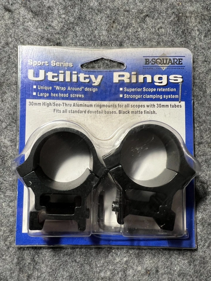 B-square Bsq20066 Sport Utility Rings 30mm High Matte Black