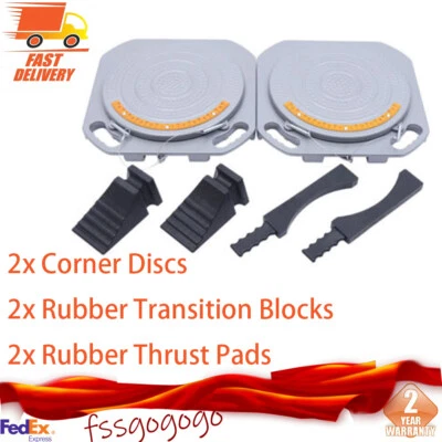 NEW 2x Wheel Car Truck Front End Wheel Alignment Turntable Turn Plates Tool Kit - Image 1 of 4