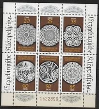 Germany DDR 1988 Sc# 2719 Mint MNH tradition art bone lace textile sheet stamps