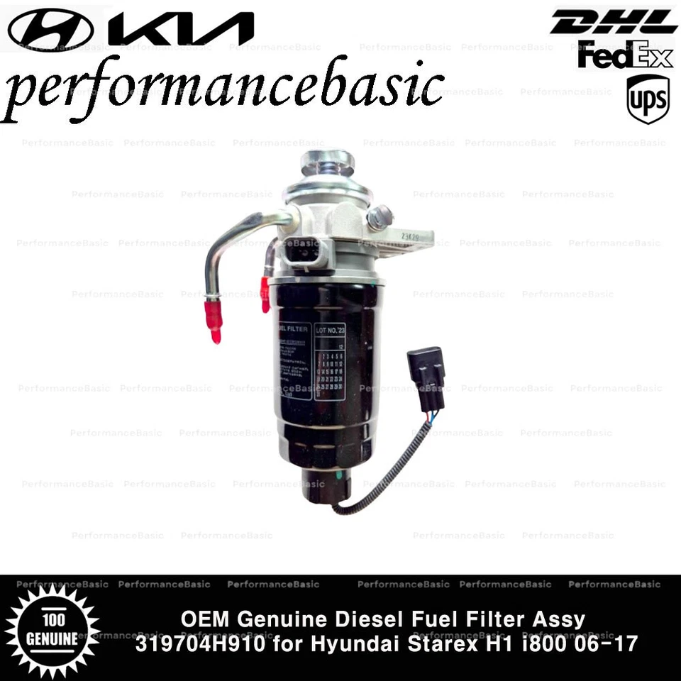 Conjunto de filtro de combustible diésel genuino OEM 319704H910 para Hyundai Starex H1 i800 06-17 Foto 1 de 1