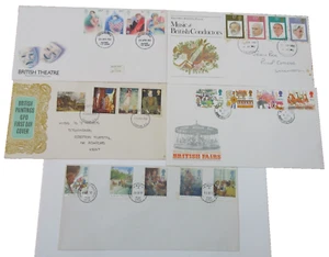 QUEEN ELIZABETH II VARIOUS ARTS & ENTERTAINMENT STAMP COVERS X 5  SEE PHOTOS - Picture 1 of 6