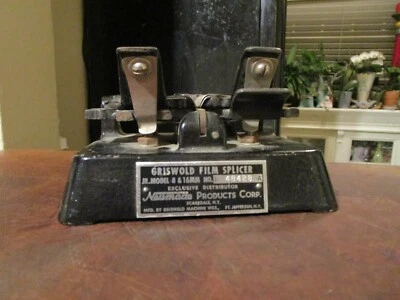 Vintage Griswold Film Splicer Jr. Model 8 & 16 mm Neumade USA Heavy Movie Works - Image 1 of 4