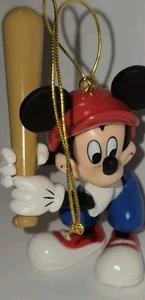 VTG Enesco Mickey Mouse Baseball Batter Tree-Rific Treasures Christmas Ornament - Picture 1 of 16