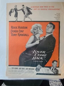 1962 Magazine Movie Ad "Lover come back" - Picture 1 of 2