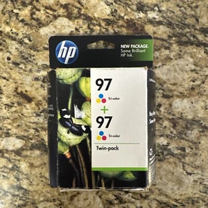 HP 97 Tri-Color Twin Pack Ink 2- Cartridges Genuine OEM EXP NOV 2011 New Sealed - Picture 1 of 2