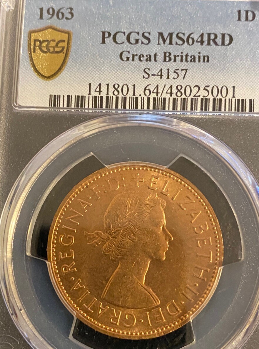 NGC MS64RD 1963 英国 ブリタニア 1ペニー銅貨 NGC MS64RD 1963 英国 ブリタニア 1ペニー銅貨 - メルカリ