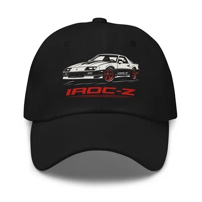 Sombrero IROC-Z Camaro Dad 1988 - Gorra retro de sarga de algodón con estampado blanco y rojo Foto 1 de 4