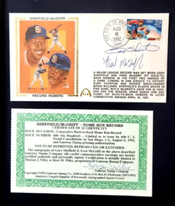 Fred McGriff & Gary Sheffield Signed 1992 Gateway First Day Cover Padres COA - Picture 1 of 5