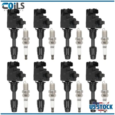 Juego de 8 bobinas de encendido y bujías para Infiniti Q45 1997-1999 2000-2001 4,1 L V8 Foto 1 de 4