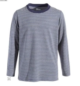 NWT EPIC THREADS Big Boys Micro Striped Long Sleeve Shirt Navy Nautical - Picture 1 of 9