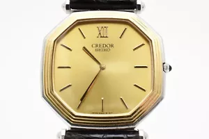 Vintage Seiko Credor 9300-5060 Exc+5 14k Lünette Gold QZ Herrenuhr aus Japan - Bild 1 von 12