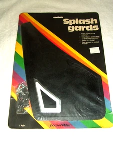 Vtg. Power Flow Splash Gards Mud Flaps ~ Black/Silver/White~ 2 Pack ~ 4800 ~ NOS - Picture 1 of 7