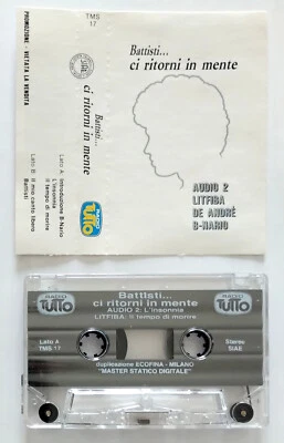 Mc Battisti... Ci Ritorni In Mente Musicassetta Litfiba Audio 2 B-Nario Vintage - Immagine 1 di 2