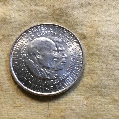 1952 P George Washington Carver Silver 50c Half Dollar BU Unc. Commemorative Cover