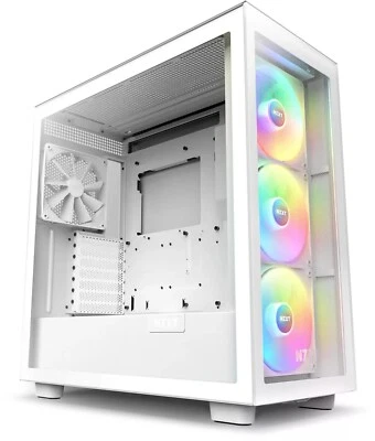 NZXT H7 Elite White 2023 RGB Midi Tower ATX Gaming Gehäuse mit Glasfenster - Bild 1 von 4