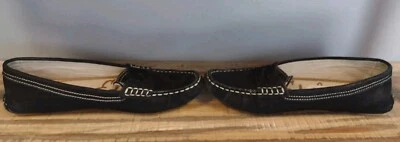 Sam Edelman Farrell Suede Moccasins Woman's Size 6 1/2 Slip On Black Shoes  - Image 1 of 4