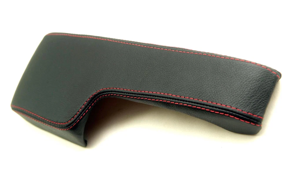 Reposabrazos de consola central cubierta de cuero sintético para Honda Civic 01-05 puntada roja Foto 1 de 4