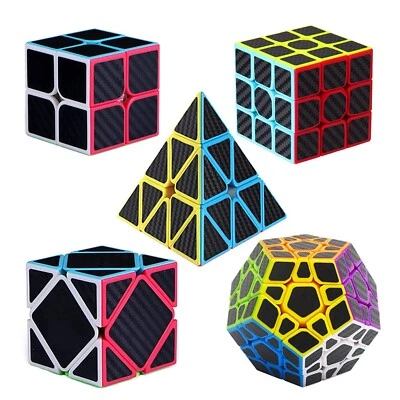 Cube Bundle 5 packs Set 2x2 3x3 Skew Megaminx Pyramid Puzzle Stress Relief Toy - Image 1 of 4