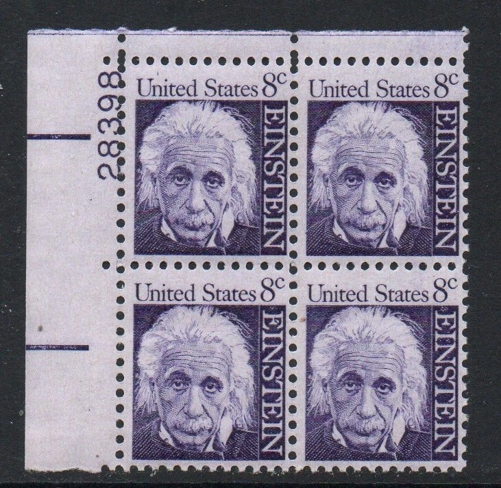 ALLY'S US Plate Block Scott #1285 8c Albert Einstein MNH - F/VF [STK] - Image 1 of 1