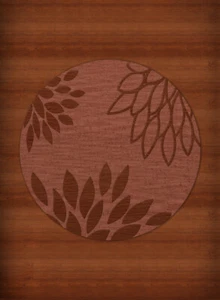 Pink Transitional Leaves Petals Area Rug Floral DV17 - Picture 1 of 12