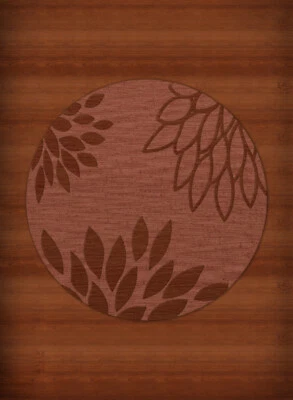 Pink Transitional Leaves Petals Area Rug Floral DV17 - Image 1 of 2