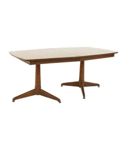 Kent Coffey Mid Century Pedestal Base 10 Seater Walnut Dining Table - Picture 1 of 8