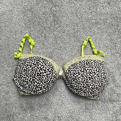 Sujetador con aros Joe Boxer para mujer 34B multicolor leopardo acolchado correa ajustable Foto 1 de 4