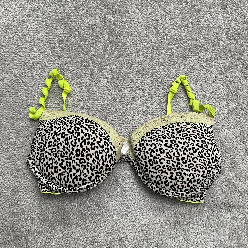 Joe Boxer Underwired Bra Womens 34B Multicolor Leopard Padded Adjustable Strap — 第 1/4 张图片