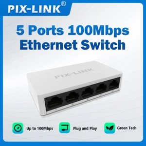 Mini commutateur réseau PIX-LINK SW05 5 ports 10/100 Mbps sans LED hub Fast Ethernet - Photo 1/12