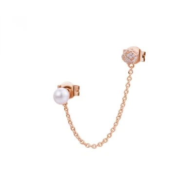 ROSATO GIOIELLI AZZURRA ORECCHINO SINGOLO PERLA E ZIRCONI ARGENTO 925 RZAZ022 - Immagine 1 di 4