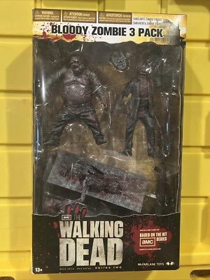 Walking Dead BLOODY ZOMBIE PAQUETE DE 3 figuras de acción serie 2 McFarlane Toys 2012 Foto 1 de 2