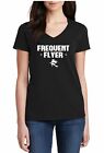 CLEARANCE SALE - Womens V-neck Frequent Flyer T Shirt - Size Small