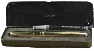 "TOMBOW" ZOOM 909 BW SOLID JAPANESE GOLD TONE ROLLERBALL PEN - Picture 1 of 17