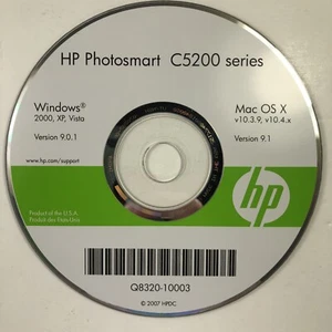 HP Photosmart Printer C5200 Series Set Up CD Windows XP Vista Mac OS X - Picture 1 of 3