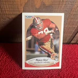 Vintage 1990 NFL Pierce Holt Fleer Corp Trading Card 8 San Francisco 49ers - Picture 1 of 4