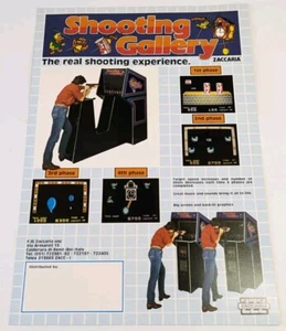 Shooting Gallery by Zaccaria Advertising Flyer Vintage Original 1980's - Afbeelding 1 van 6