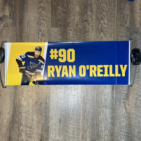 27” x 10” St. Louis Blues #90 Ryan O’Reilly ￼Banner ROR Cover