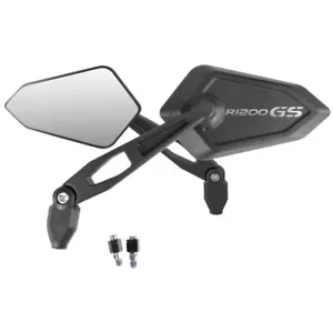 2X SPECCHIETTI SPECCHI RETROVISORI LOGO ARGENTO BMW R 1200 GS R1200 ADVENTURE - Imagen 1 de 3