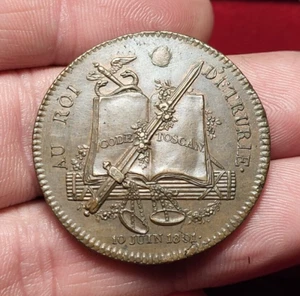 #63-32 ~ Mariage Marie Louise d'Espagne et Roi Etrurie 1801 - 18g / médaille 勋章 - Picture 1 of 3